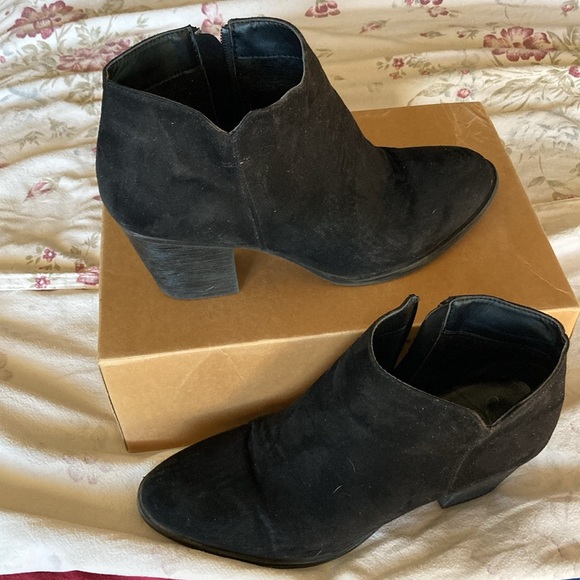 Black Ankle Boots Sz 10 - Picture 2 of 6